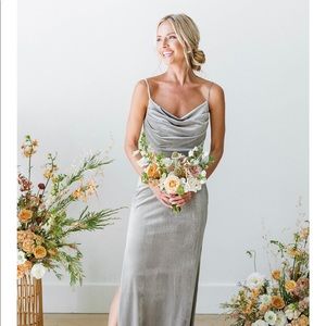 Revelry Sage Skye Velvet Dress